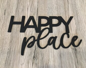 HAPPYplace - Schriftzug aus Holz (25cm)