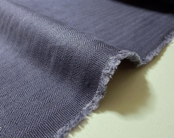 11 oz Purplish Japanese Cotton Herringbone Fabric By The Yard
