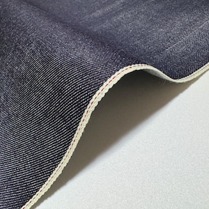 10,5 oz japanischer Baumwoll-Indigo-Denim-Stoff mit Selvage Meterware, Indigo-Baumwollstoff