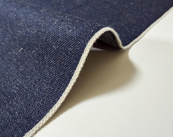 13,5 oz Indigo x Light Belge Selvage Denimstoff pro Meter, japanischer Denim