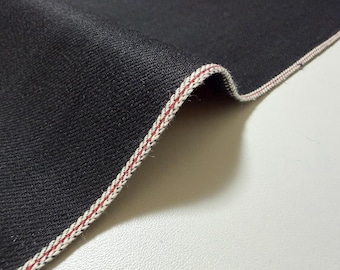 10.5 oz Double-sided Black Japanese Selvage Fabric By The Yard