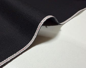 14 oz Double-sided Black Japanese Selvage Fabric By The Yard