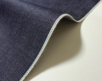11,5 oz Indigo-Denimstoff mit blauer Webkante, Meterware, japanischer Denim