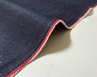 12.5 oz Cotton Linen Selvage Japanese Indigo by Yard