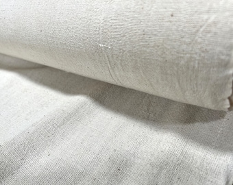 Dead stock ecru fabric by the yard, Japan white cotton textile