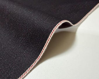Rare 13 oz Black x Mix Color (Red) Cotton Black Selvage Denim – by Yard