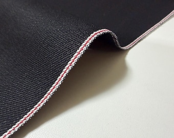 12 oz Double-sided Black Japanese Selvage Fabric By The Yard