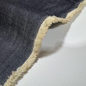 14 oz double-width Japanese indigo denim fabric by the yard, Indigo cotton fabric