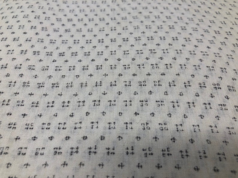 White linen kasuri kimono unsew and washed Japanese vintage