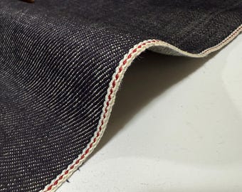 19 oz Japanese heavy ounce indigo selvage denim by the yard, Japan cotton fabric