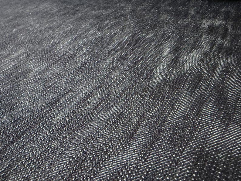 Sällsynt! 473 g ojämnt färgad slubdenim med vit kant, japanskt denimtyg bild 5