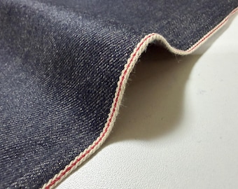 13.5 oz Japanese Indigo x Light Beige Selvage Fabric