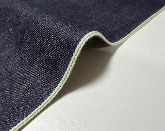 13 oz Indigo Japanese denim Fabric Green Selvage