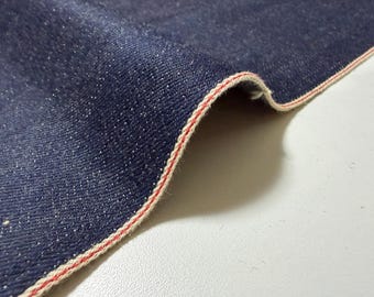 15.5 oz Indigo Slubby Selvage Japanese Blue Fabric