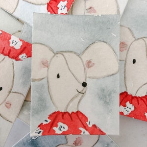 Maileg Mama Maus Aquarell Portrait