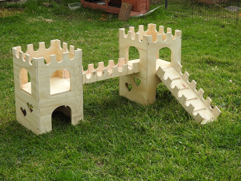 Twin Towers Bunny Rabbit Castle Large Rabbit Etsy