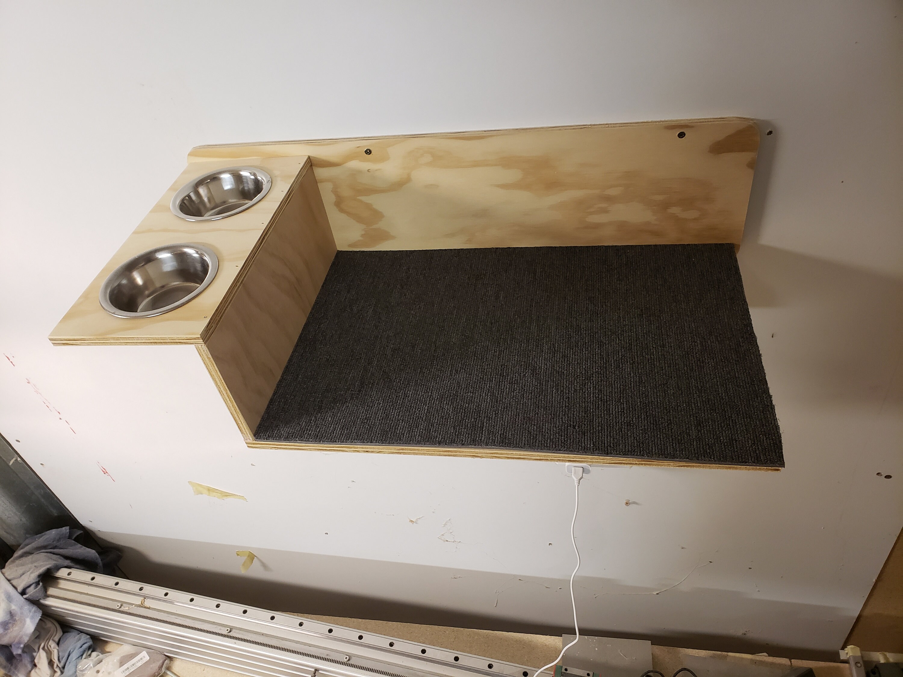 Cat Bowl Shelf Double Cat Feeding Shelf Dinning Room Cat Etsy