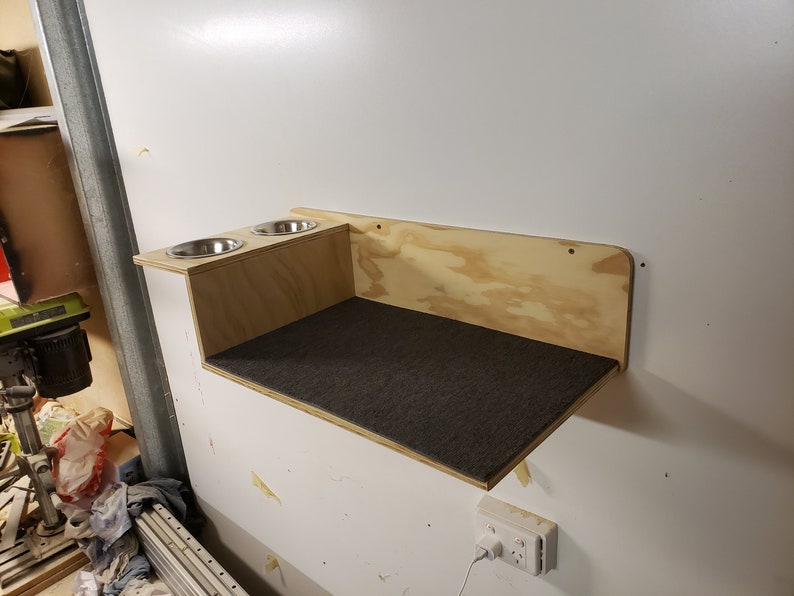 Cat Bowl Shelf Double Cat Feeding Shelf Dinning Room Cat Etsy