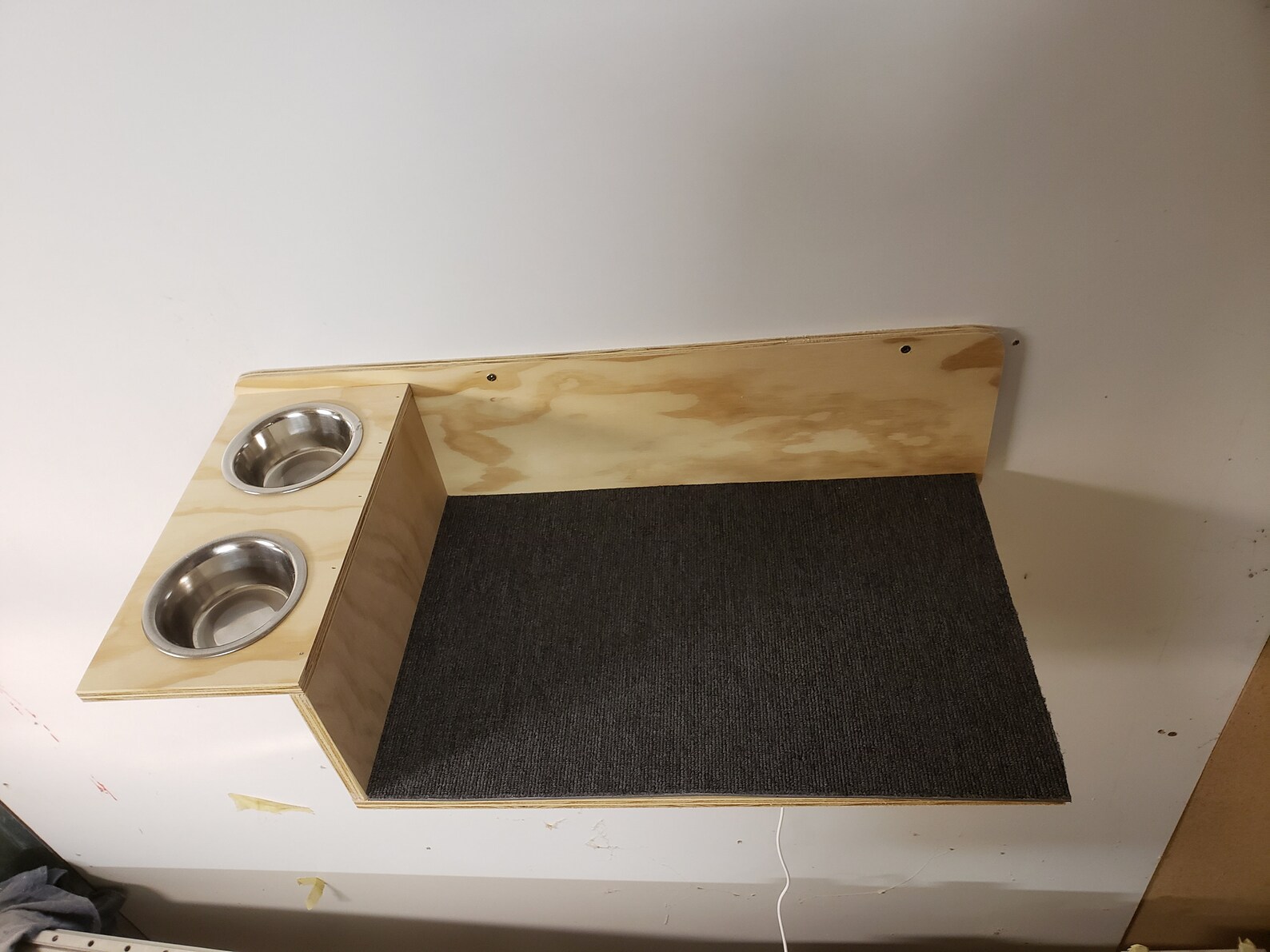 Cat Bowl Shelf Double Cat Feeding Shelf Dinning Room Cat Etsy