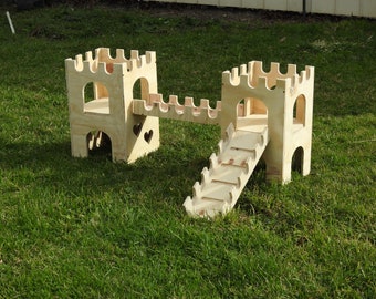 Twin Towers bunny rabbit castle large rabbit