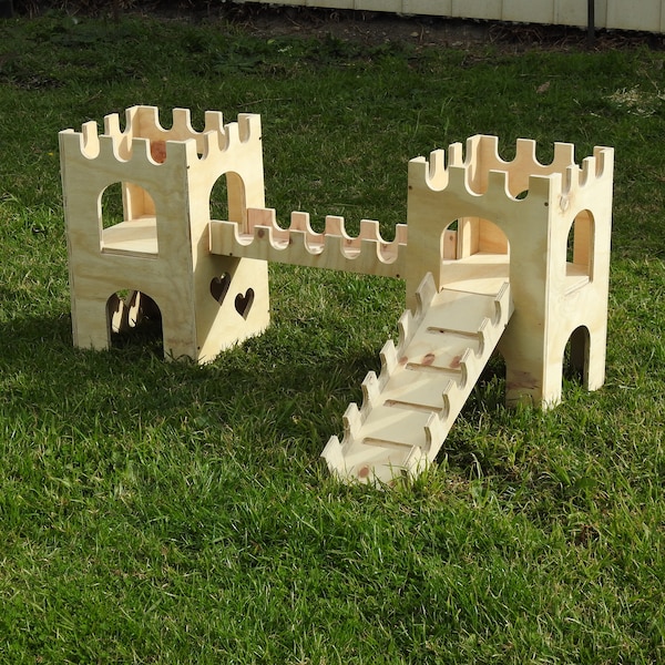 Twin Towers bunny rabbit castle large rabbit