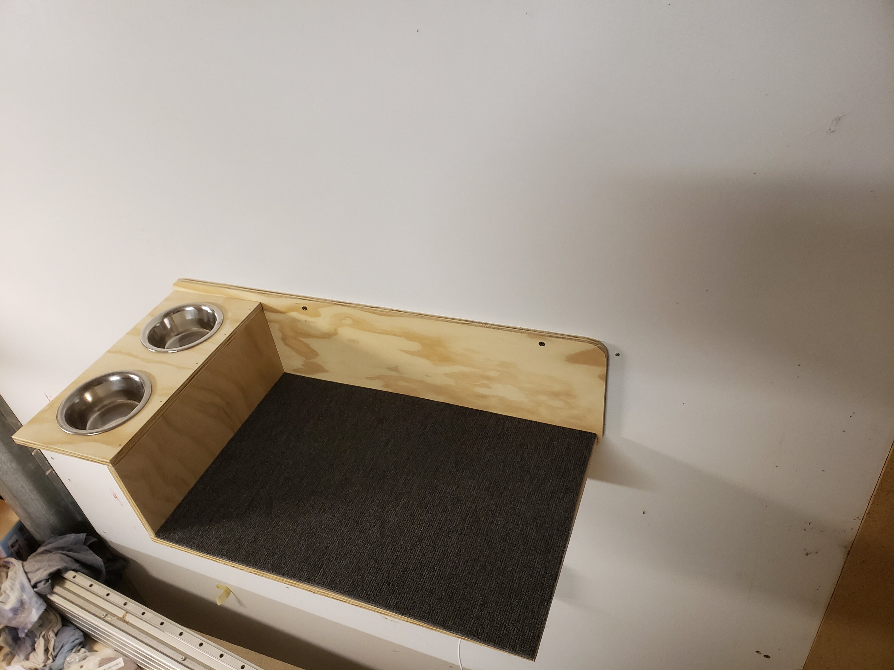 Cat Bowl Shelf Double Cat Feeding Shelf Dinning Room Cat Etsy