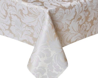 tektrum 70 x 70 inch 70x70 square damask jacquard tablecloth table cover waterproofspill proofstain resistantwrinkle free beige - Square Christmas Tablecloth tektrum 70 x 70 inch 70x70 square damask jacquard tablecloth table cover waterproofspill proofstain resistantwrinkle free beige - Square Christmas Tablecloth