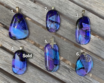 Dichroic Fused Glass Pendant