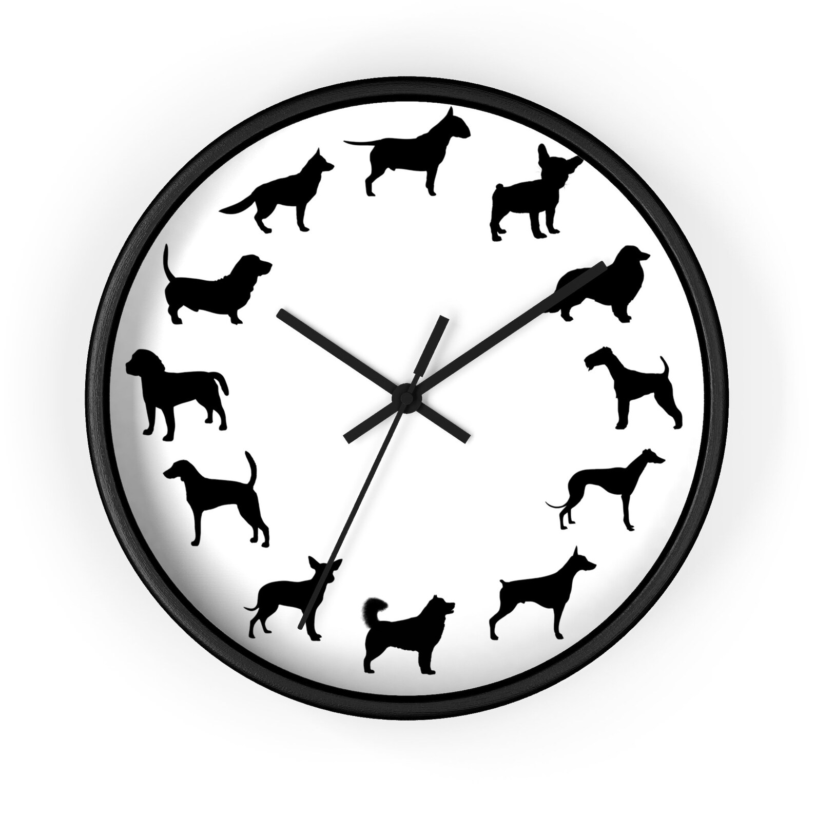 Dog Wall Clock Dog Breed Clock Wall Hanging Clock Dog Lover Etsy