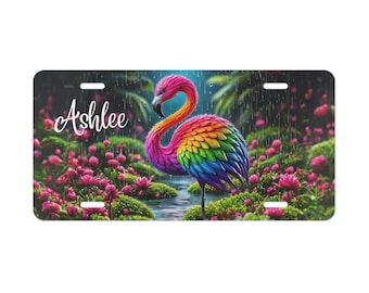 Pink Flamingo Car Tag, Florida Gift - Etsy