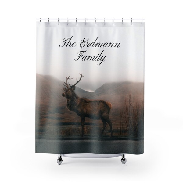 Deer Shower Curtain Etsy