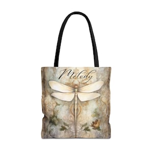 Personalized Dragonfly Tote Bag: Nature Lover Gift