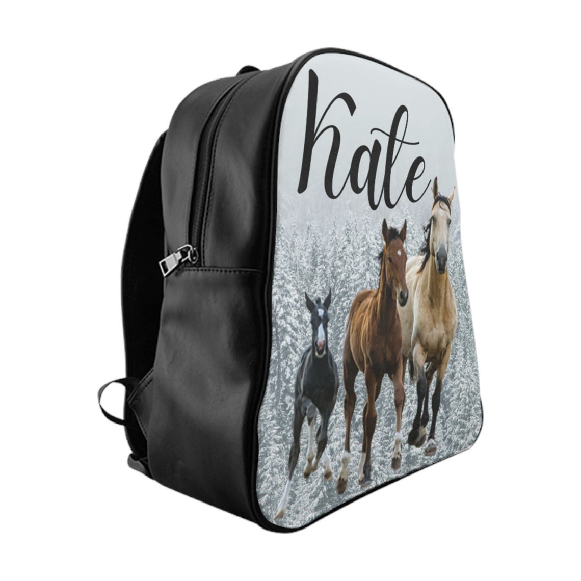Personalized Horse Backpack Horse School Bag Horse Lover Etsy