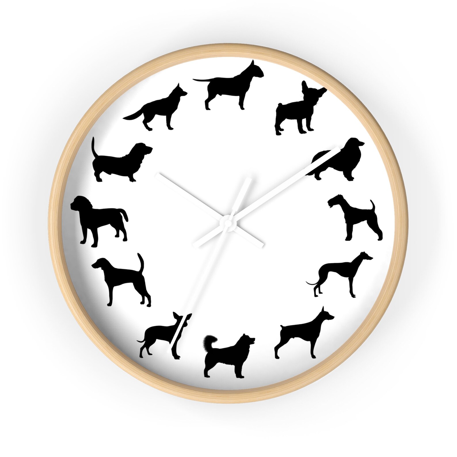 Dog Wall Clock Dog Breed Clock Wall Hanging Clock Dog Lover Etsy
