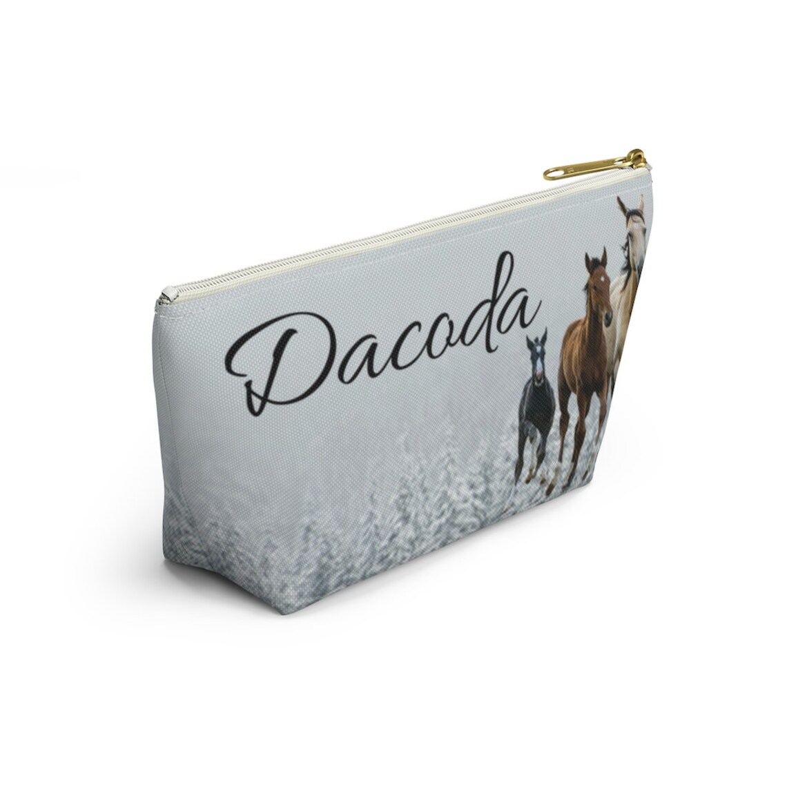 Personalized Horse Makeup Bag Horse Cosmetic Bag Horse Etsy
