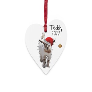 Goat Ornament, Goat Christmas, Personalized Christmas Ornament, Personalized Gifts, Wood Ornaments,  Goat Gifts for Women, Goat Lover Gift