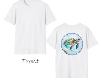 Ocean Turtle T-Shirt, Eco-Friendly Sea Lover Gift