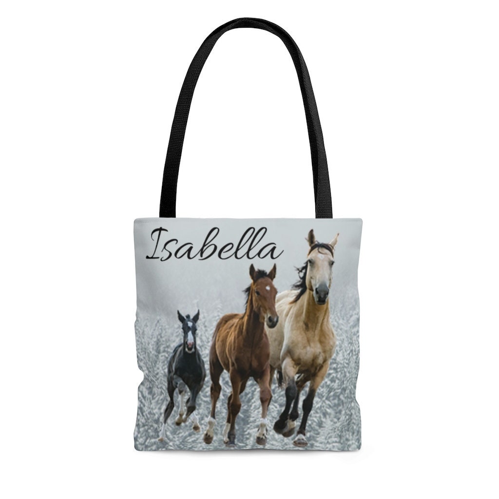 Personalized Horse Tote Bag Custom Horse Travel Bag Horse Etsy