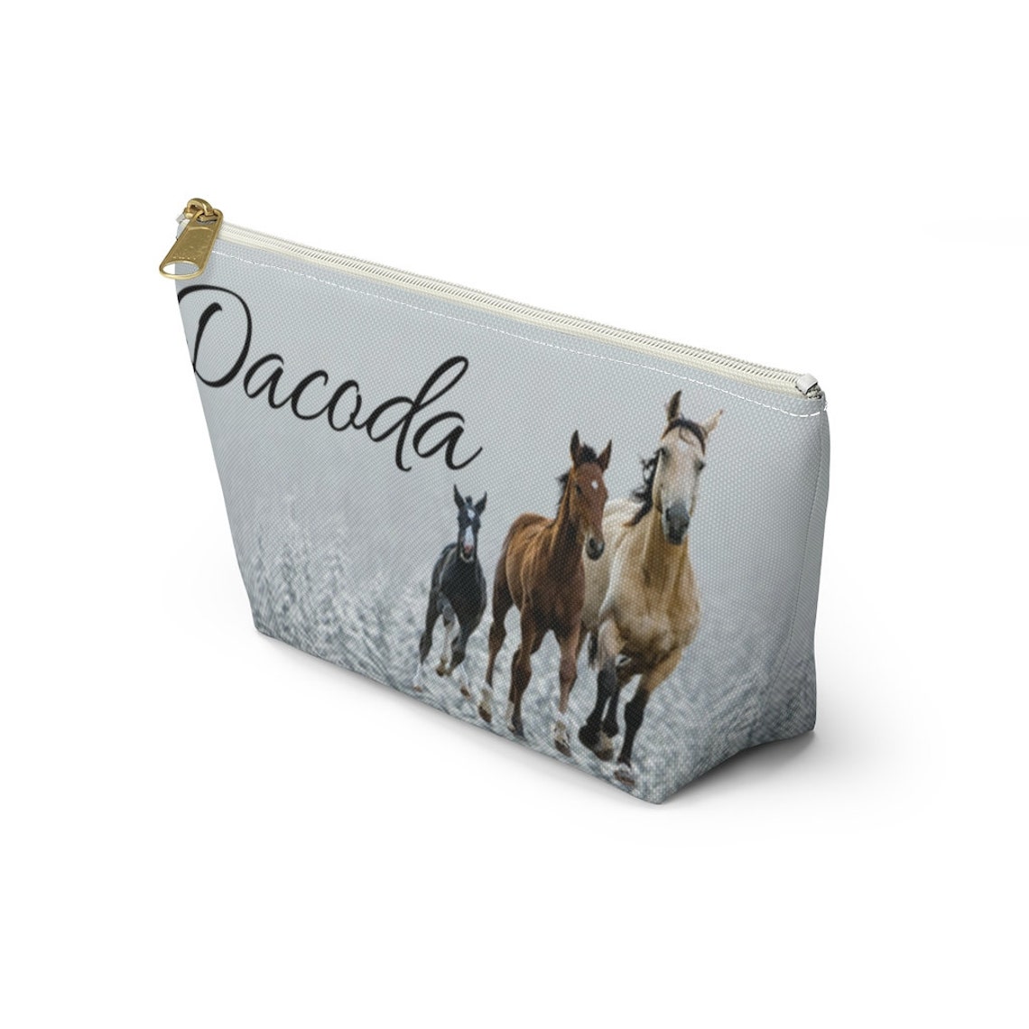 Personalized Horse Makeup Bag Horse Cosmetic Bag Horse Etsy