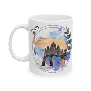 Elephant Mug, Elephant Coffee Mug, Personalized Christmas Gift, Ceramic Mug, Custom Elephant Mug, Name Animal Mug, Elephant Gifts