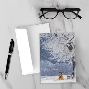 Christmas Cards Deer, Holiday Cards, Greeting Cards, Deer Christmas Card Set, Cute Deer Cards, Seasonal Cards, Personalized Christmas Card