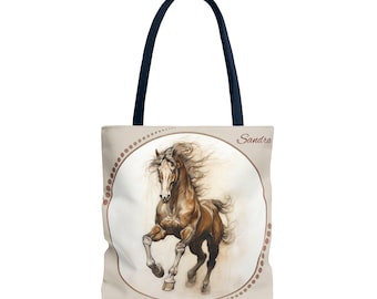 Personalized Equestrian Tote Bag, Western Horse Lover Gift