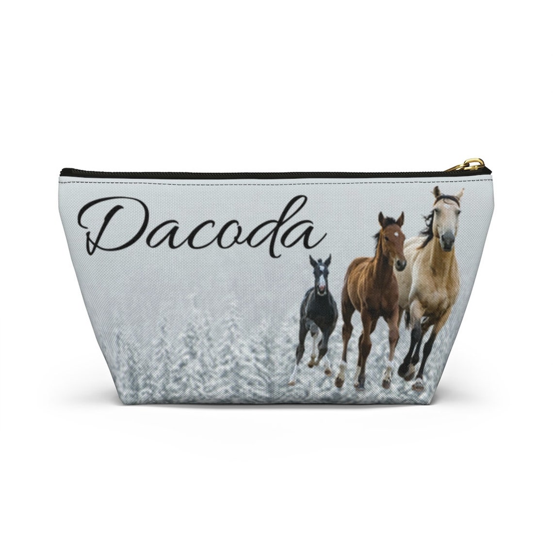 Personalized Horse Makeup Bag Horse Cosmetic Bag Horse Etsy
