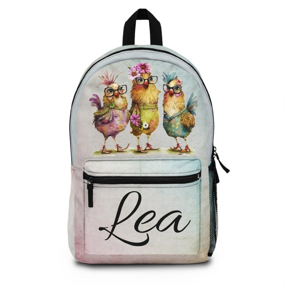 Chicken Backpack, Backpack With Name, Chicken Lover Gift, Diaper