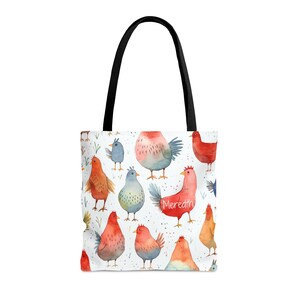 Personalized Chicken Tote Bag: Chicken Lover Gift
