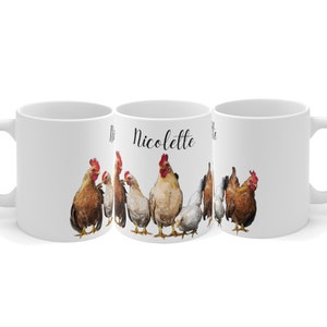 Chicken Mug, Chicken Coffee Mug, Personalized Chicken Cup, Chicken Gifts for Women, Chicken Lover Gift Idea, Crazy Chicken Lady, Chicken Mom
