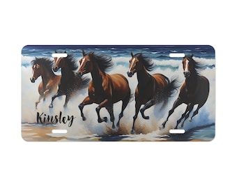 Western Horse Vanity Plate: Rustic Cowgirl Car Tag