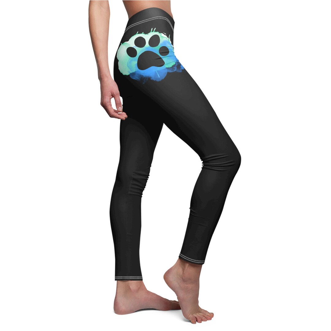 Colorful Doodle Paw Women's Leggings