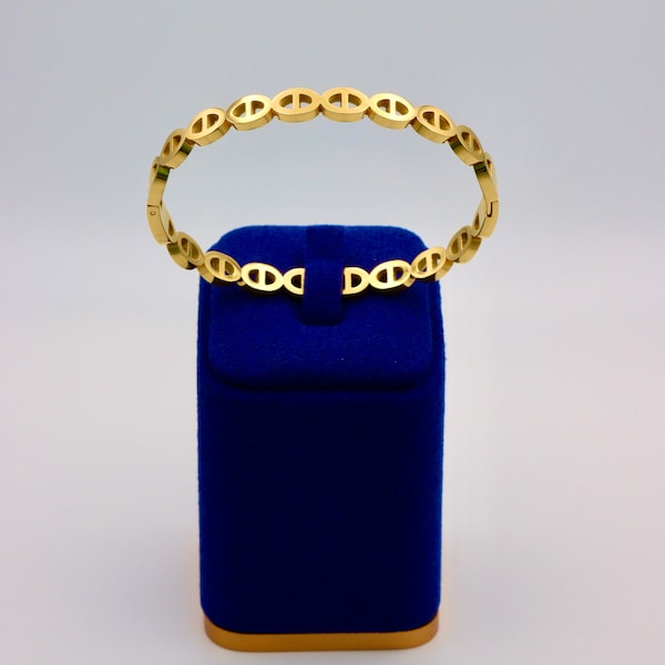 Loop Bracelet 18K Gold Plated, Stainless Steel