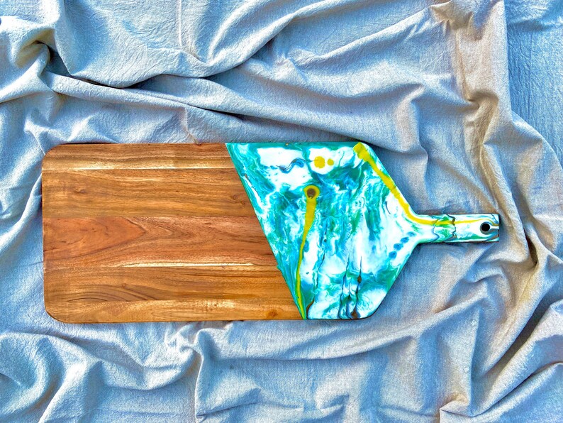 Resin Cheese Board Resin Chopping board Wood Serving Etsy